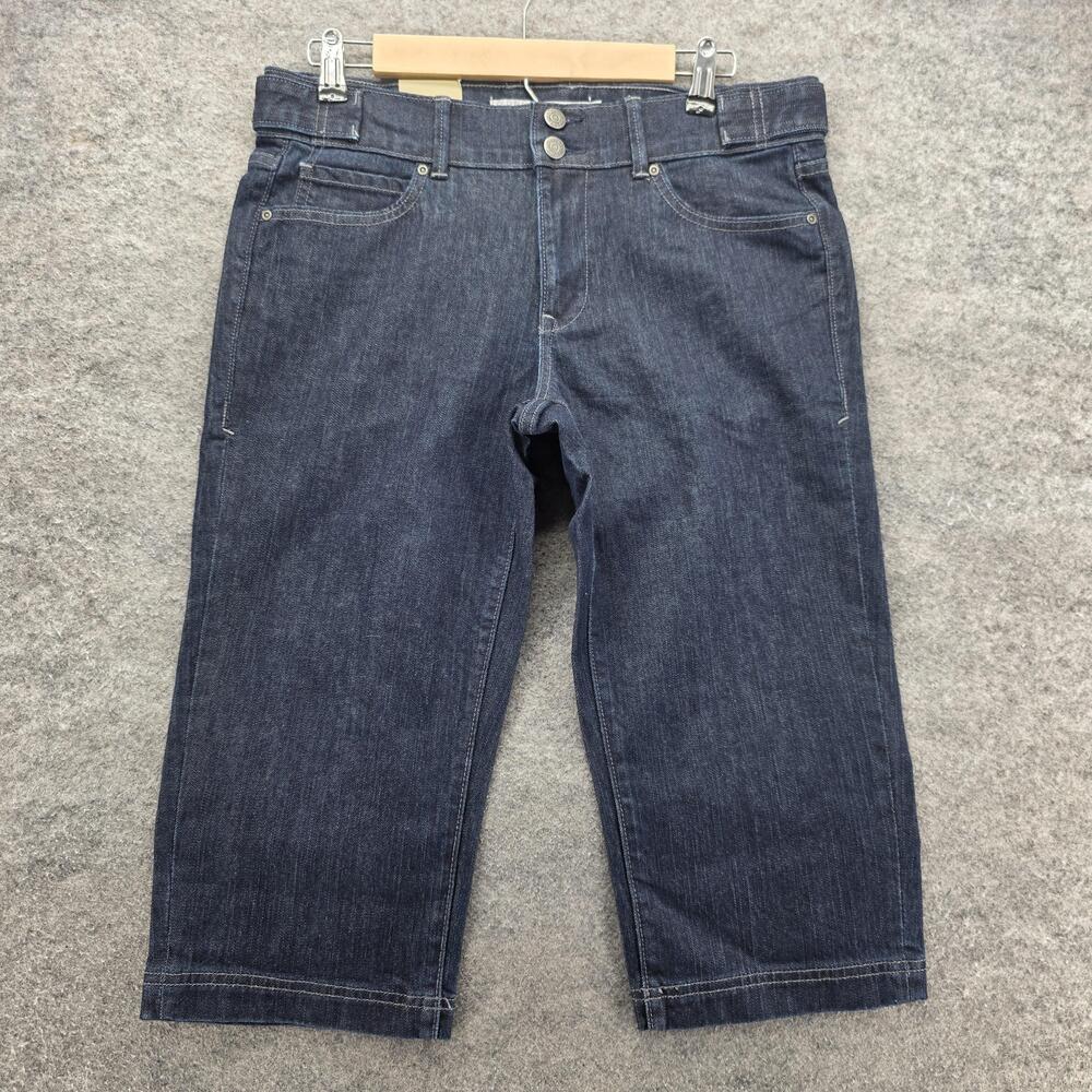 Old Navy Jeans Womens 8 Blue Dark Wash The Sweetheart Classic Rise Stretch Capri